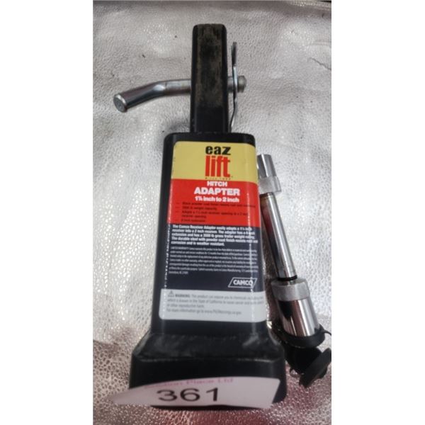 Eaz lift hitch adapter 1 1/4" to 2" With Lock pin