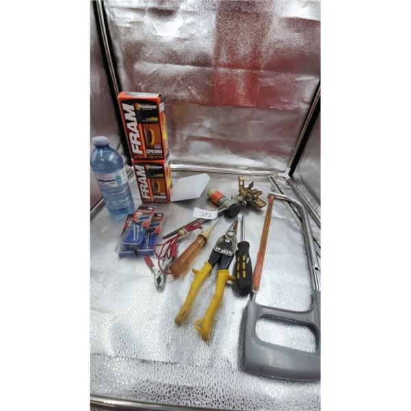 Oil filter, drywall anchors, sprikler head,