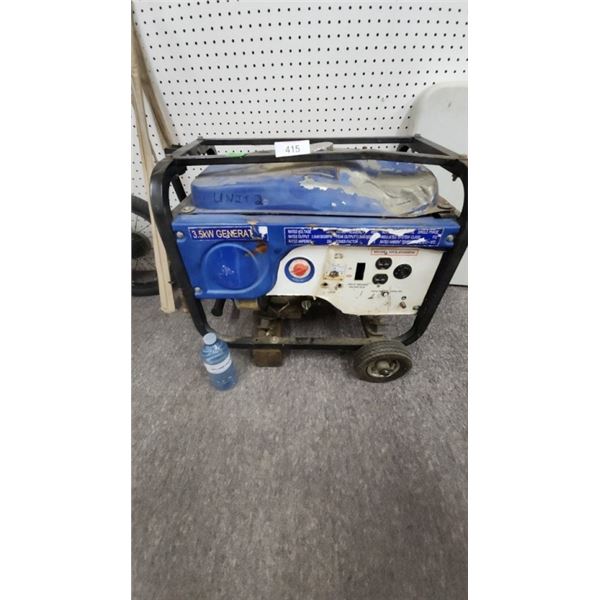 3.5kW Generator on wheels Gas Tank as damage