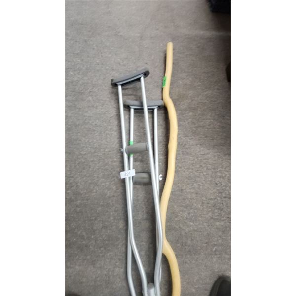 Set of crutches, walking stick