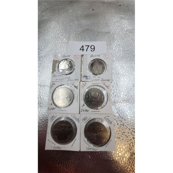 Canadian coins collection 4-one dollar