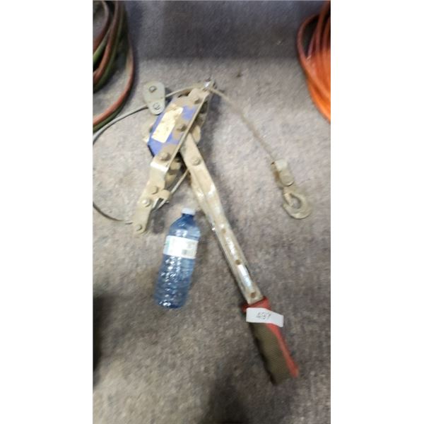 Wire cable come along