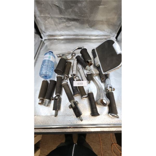 Motorcycle foot peg, brake pedals