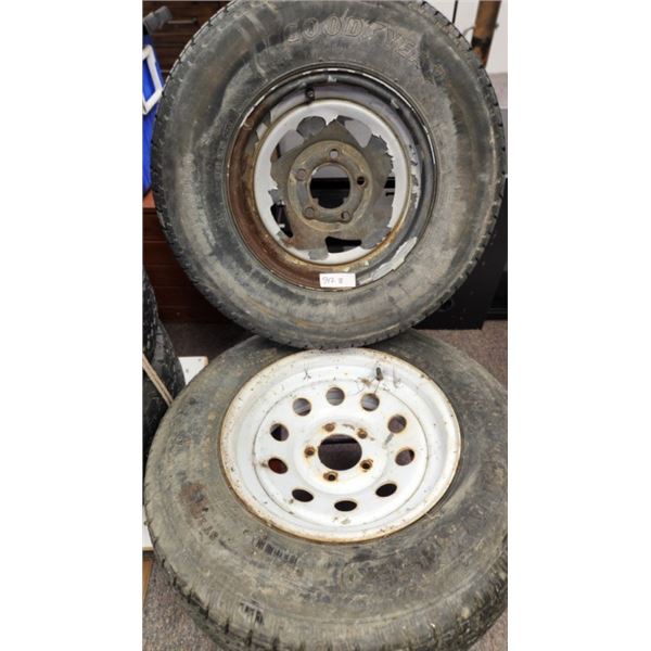 2 tires w/ rims ST185/80R13 ST205/75R15