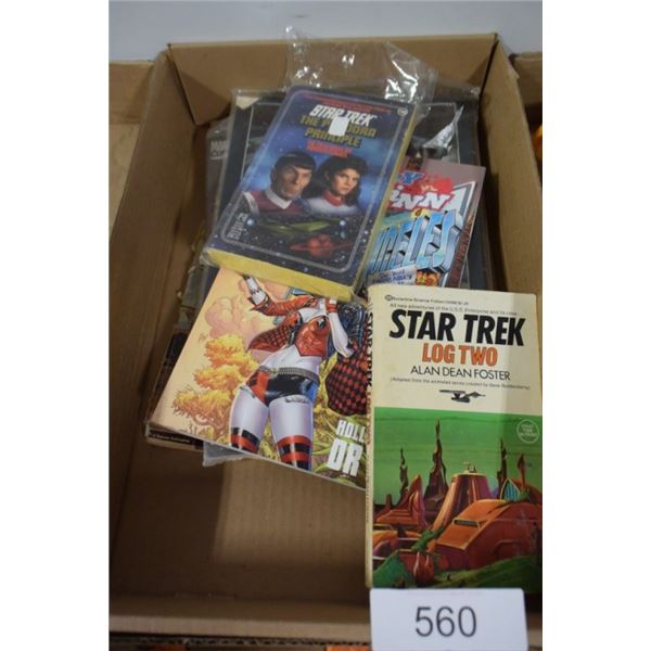 Star-Trek books, Harley Quinn comic, conan comic,