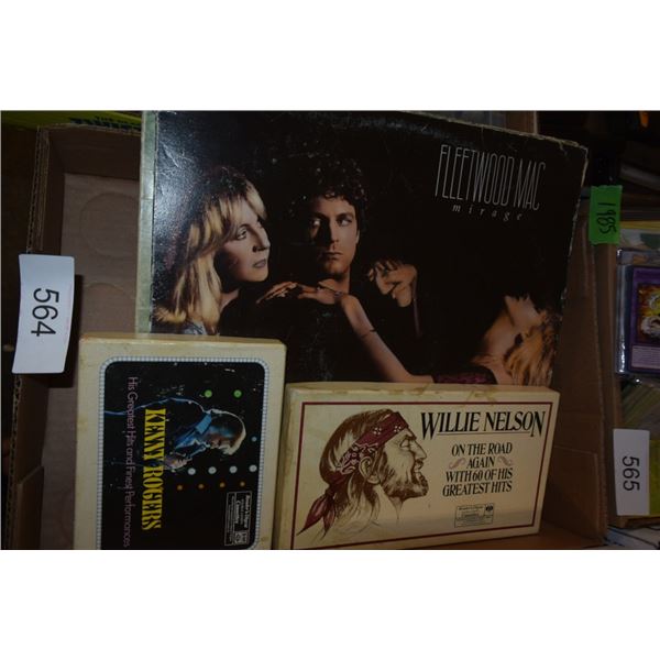 Kenny rogers cassettte, Willie Nelson cassette,