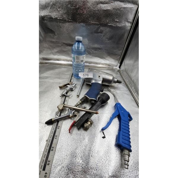 Air impact wrench, blow nozzles, extension