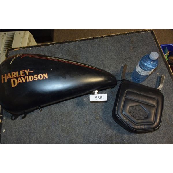 Harley davison half tank and back rest
