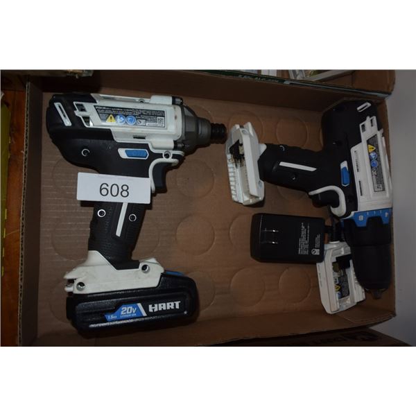 Hart drill & Impact set with charger both work 20v