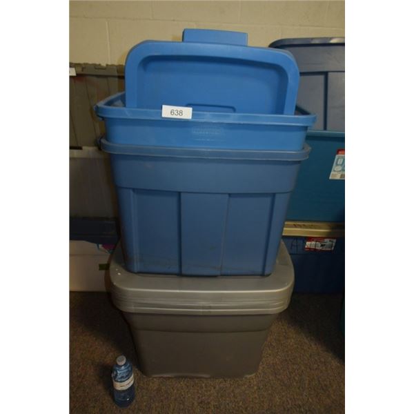 Plastic storage bins
