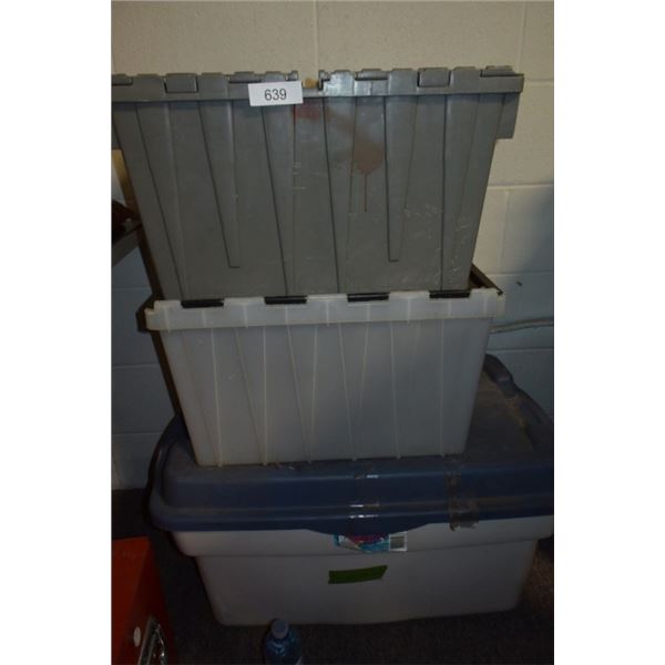 Plastic storage bins