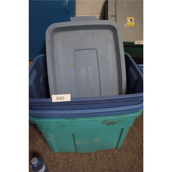 Plastic storage bins