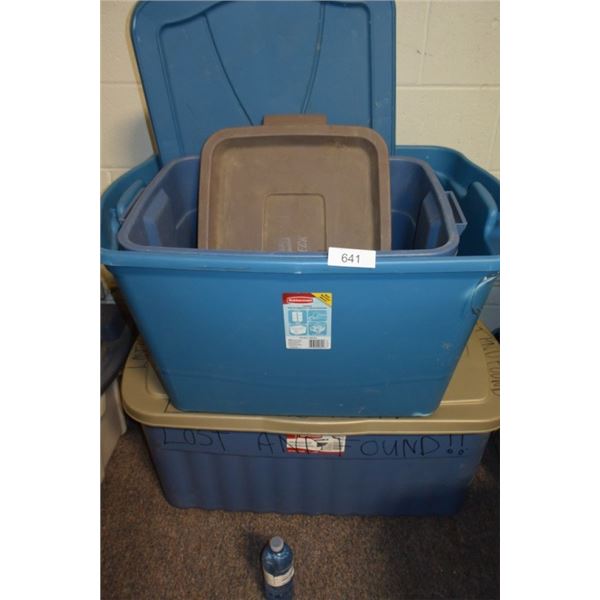 Plastic storage bins