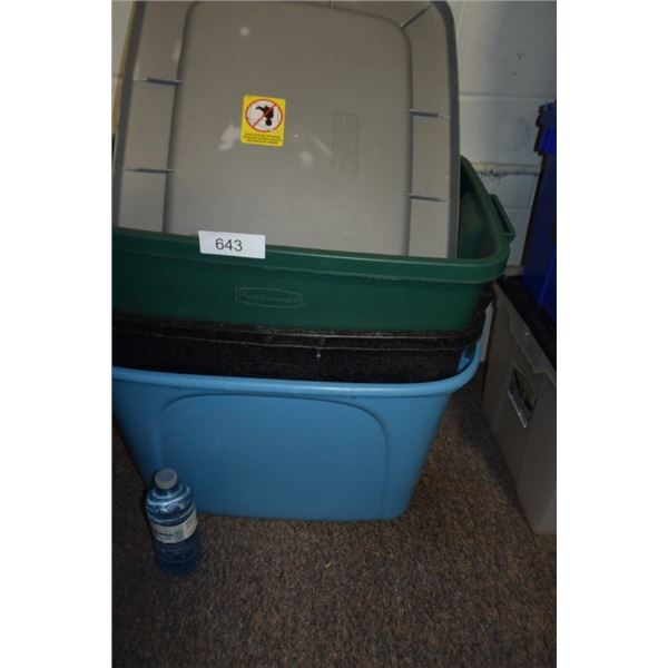 Plastic storage bins