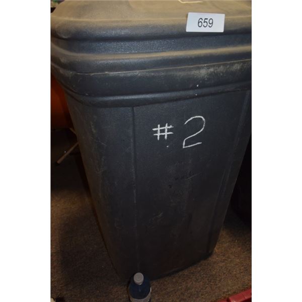 Garbage bin with lid