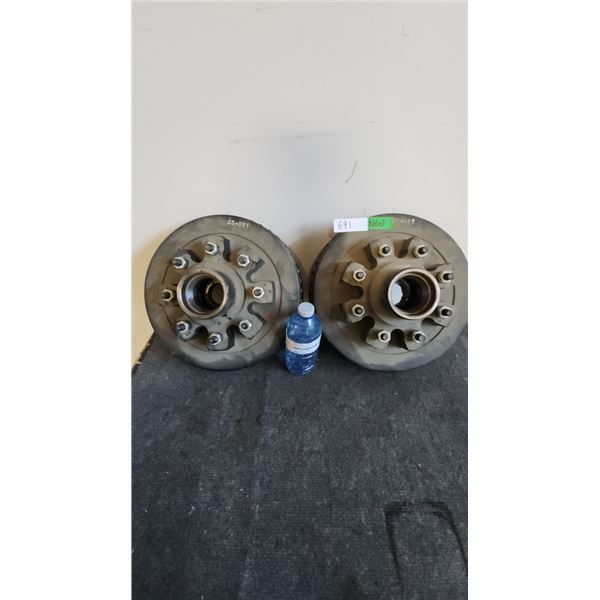 Set of 2 New 8 bolt trailer break drums