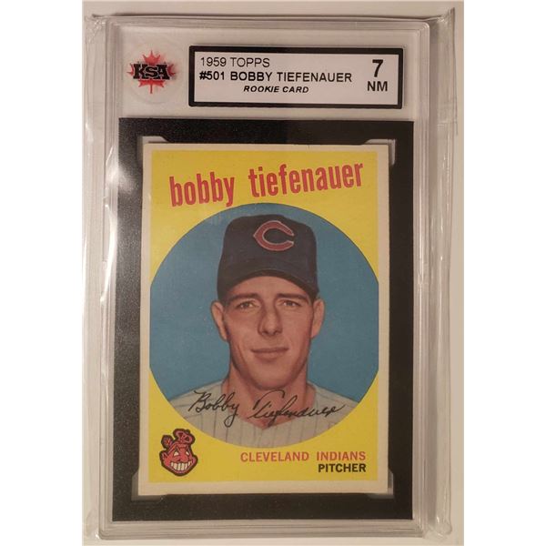 1959 TOPPS NO.502 BOBBY TIEFENAUER ROOKIE CARD KSA GRADED 7