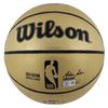Image 3 : MAGIC JOHNSON AND LARRY BIRD SIGNED WILSON GOLD BASKETBALL (BECKETT COA)