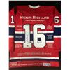 Image 1 : LTD. EDITION HENRI RICHARD SIGNED MONTREAL CANADIANS STAT JERSEY (AUTOGRAPH AUTHENTIC COA)