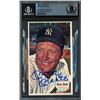 Image 1 : 1964 TOPPS GIANTS NO.25 MICKEY MANTLE BECKETT AUTHENTICATED AUTO