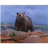 Image 1 : Mark Perry “Timber Trail - Grizzly Bear” Original Framed Acrylic on Panel