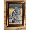 Image 1 : S05 Framed Giclee Print titled: "Zebra" by artist Steve P Hamrick