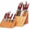 Image 2 : Flint & Flame 20-Piece Classic Series Knife Block Set – Lifetime Luxury for Your Kitchen