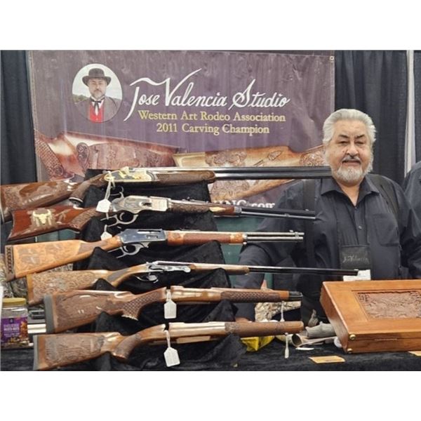 Custom Hand-Carved Wildlife Gunstock by Jose Valencia – One-of-a-Kind Artwork
