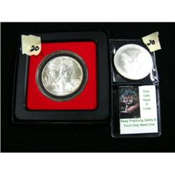 1 oz silver US dollar, 1987 and 1998 1 oz silver dollar: safety award from Prudhoe Bay from Vico Ope