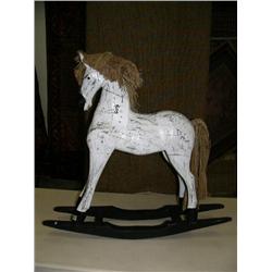 Carved wood rocking horse (4)