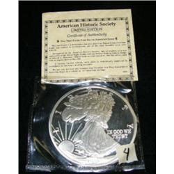 1 Troy pound of pure silver American Eagle Medallion (154)