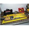 Image 2 : Lot of tools, nail belt, 2 tool buckets, and assorted saw, squares, etc. (198)
