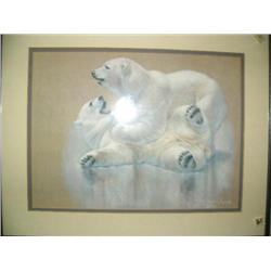 Double matted and framed picture by Jay Sharkley Thomas in 1977 (189)