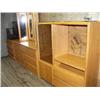 Image 1 : Lot of light finish: dresser, mirror, night stand and TV cabinet (197)