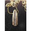 Image 1 : Diamond pendant and chain, 10K yellow gold, round cut, approx. .10 carats, clarity VS2-I2, color I, 