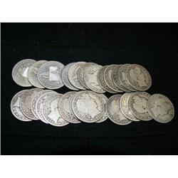 Roll of Barber 1/2 dollars: 1909, 1915, 1914, 1907, 1900, 1902, 1908, 1908, 1915, 1913, 1912, 1908, 