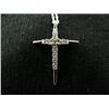 Image 1 : Diamond pendant and chain, 14K white gold, round cut, approx. .25 carats, clarity SI2-I1, color H-I,