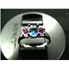 Image 1 : Ceylon Sapphire lady's ring, 14K white gold, sapphire, oval, faceted, approx. 1 carat, transparent m