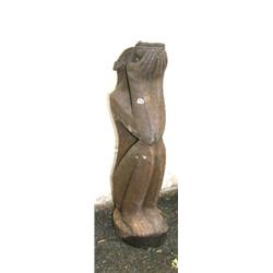 Approx. 2' stone man holding small bowl (1)