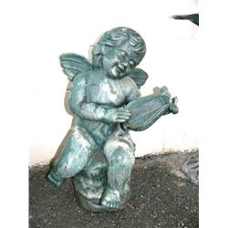 Approx. 2.5' cast iron angle playing lute (1)