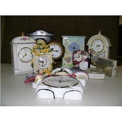 Lot of clocks: Chef, Thomas Kinkade, flower designs, and wedding (2)