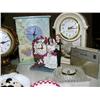 Image 4 : Lot of clocks: Chef, Thomas Kinkade, flower designs, and wedding (2)