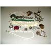 Image 1 : Large lot of costume jewelry: earrings, pins and necklaces (2)