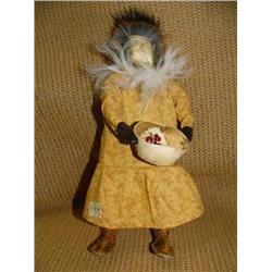 Chevak doll with skin basket by Rosalie (2)