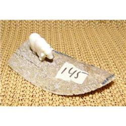 Ivory musk ox on bone base (2)