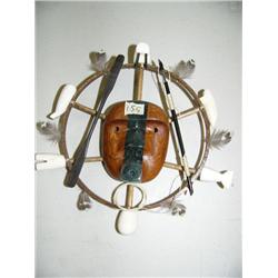 Wood, soapstone, ivory and baleen spirit mask by Lenwood Saccheus of Elim, AK (204)