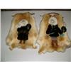 Image 1 : Lot of 2 fur wall hangings of male and female Eskimo (152)