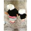 Image 2 : Lot of 2 fur wall hangings of mother and child and 2 children playing (152)
