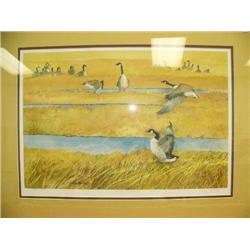 Signed and numbered Joann Wold print "Porter Gathering" 495/772 (22)