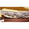 Image 2 : CHOICE on 2: fossilized ivory relief carvings on wood base: 4 wolves (2)